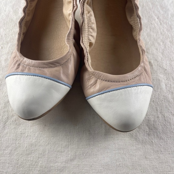 Yosi Samra YS Stylish Women's Ballet Flats - Pink and White - Picture 6 of 11